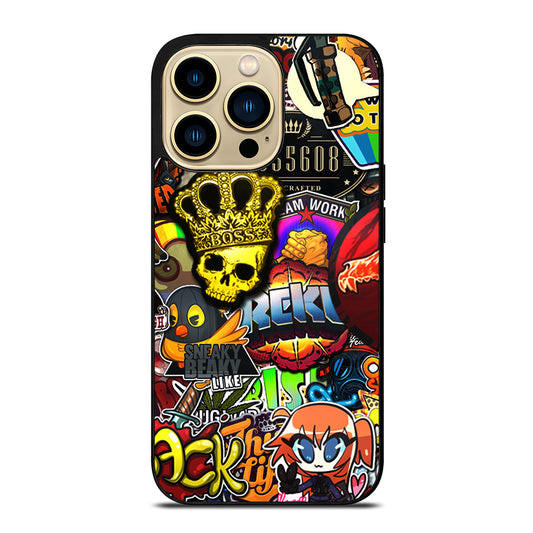 CSGO STICKER BOMB PATTERN iPhone 14 Pro Max Case Cover