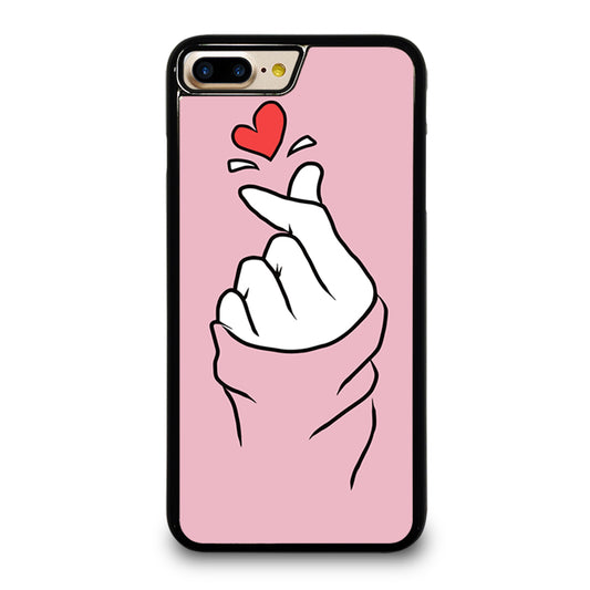 CUTE HEART FINGER PINK iPhone 7 / 8 Plus Case Cover