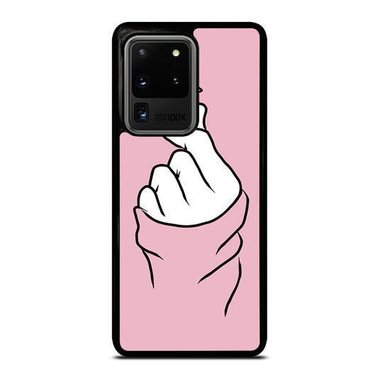 CUTE HEART FINGER PINK Samsung Galaxy S20 Ultra Case Cover