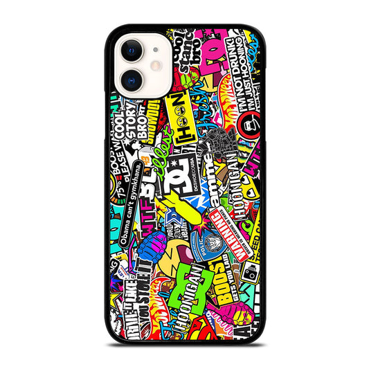 DC STICKER BOMB 1 iPhone 11 Case Cover