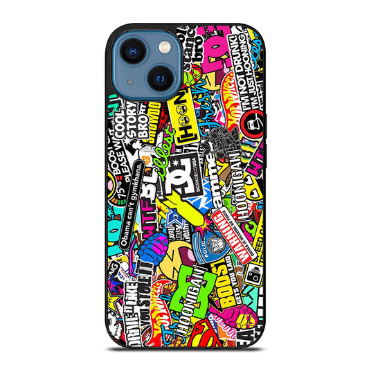 DC STICKER BOMB 1 iPhone 14 Case Cover