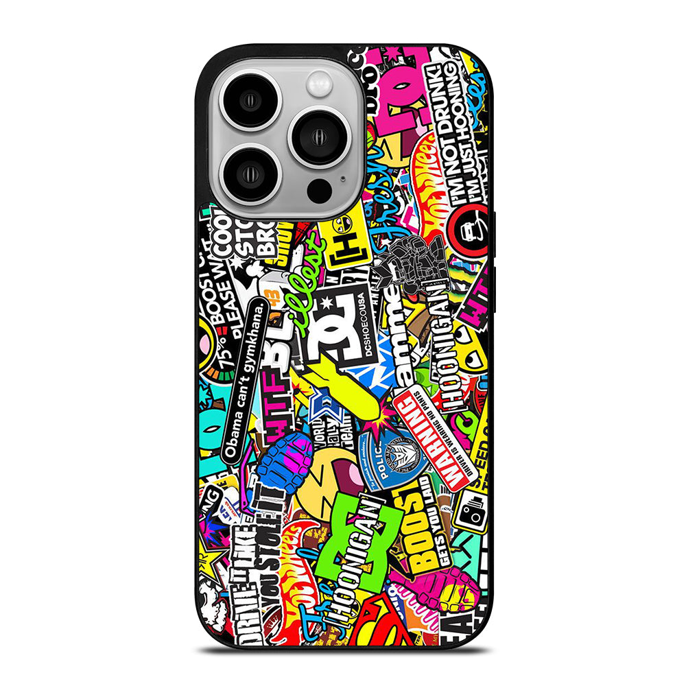 DC STICKER BOMB 1 iPhone 14 Pro Case Cover