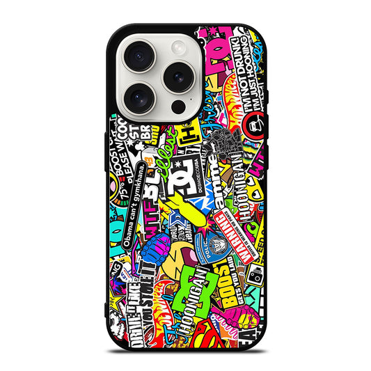 DC STICKER BOMB 1 iPhone 15 Pro Case Cover