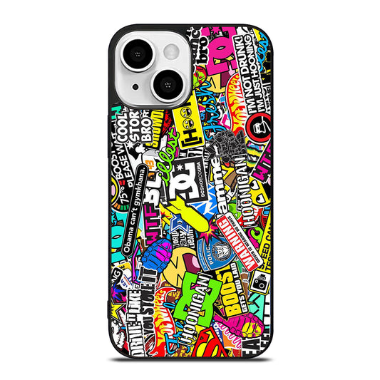 DC STICKER BOMB 1 iPhone 13 Mini Case Cover
