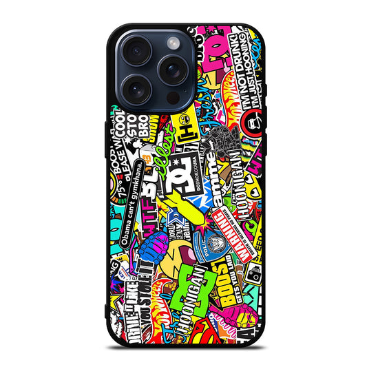 DC STICKER BOMB 1 iPhone 15 Pro Max Case Cover