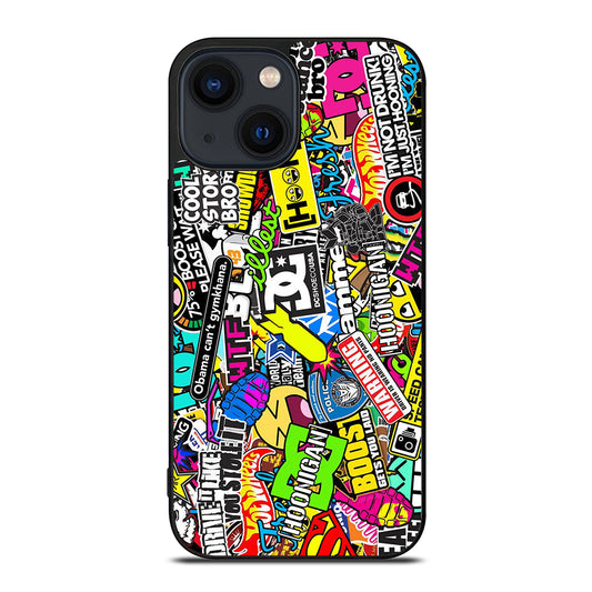 DC STICKER BOMB 1 iPhone 14 Plus Case Cover