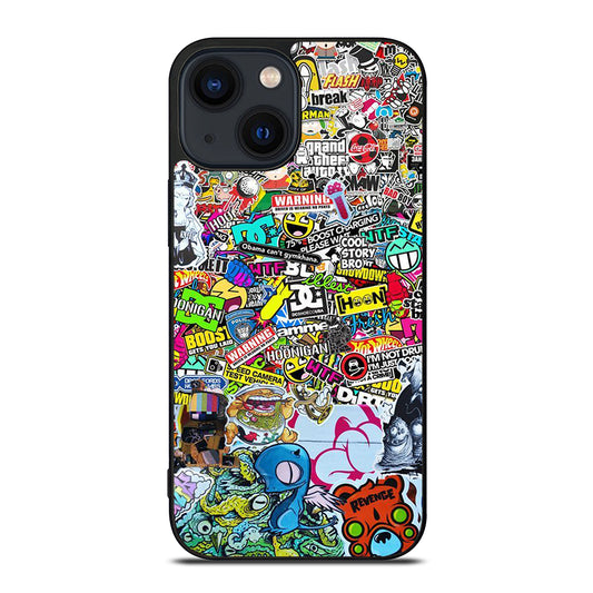 DC STICKER BOMB 2 iPhone 14 Plus Case Cover