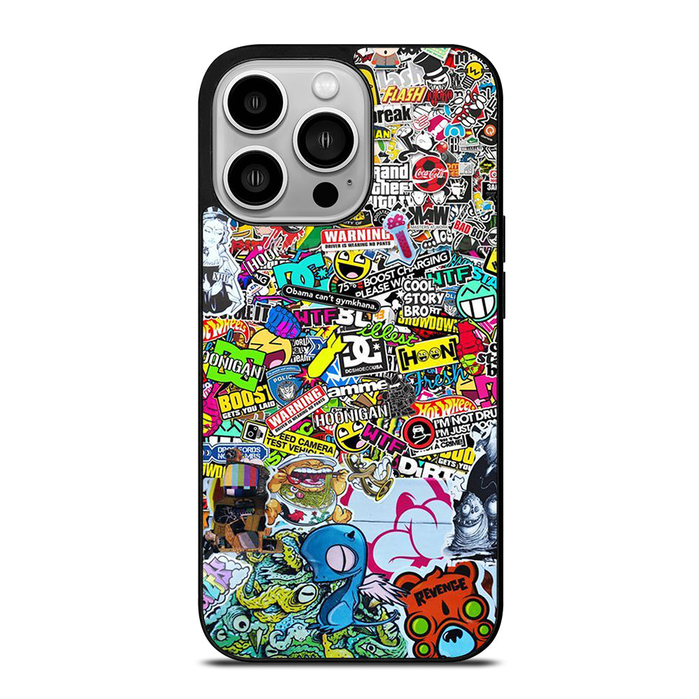 DC STICKER BOMB 2 iPhone 14 Pro Case Cover