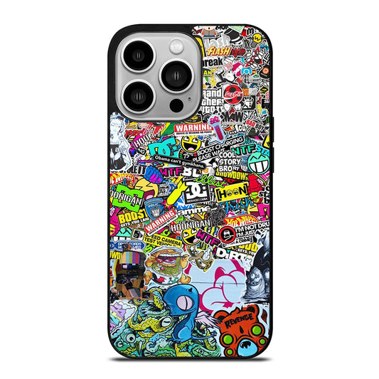 DC STICKER BOMB 2 iPhone 14 Pro Case Cover