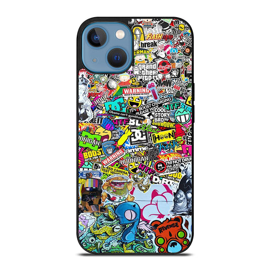 DC STICKER BOMB 2 iPhone 13 Case Cover
