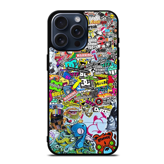 DC STICKER BOMB 2 iPhone 15 Pro Max Case Cover