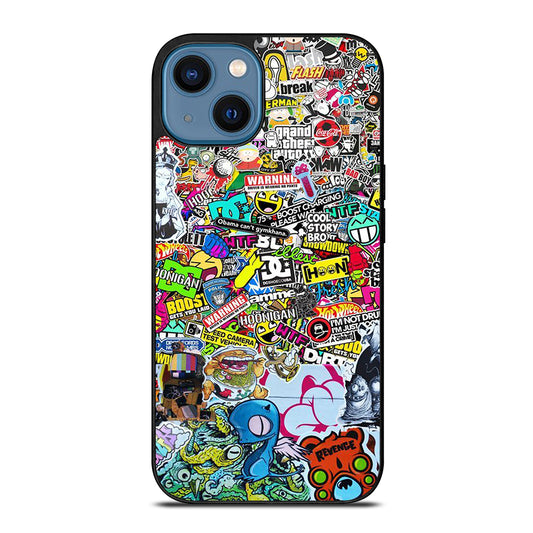 DC STICKER BOMB 2 iPhone 14 Case Cover