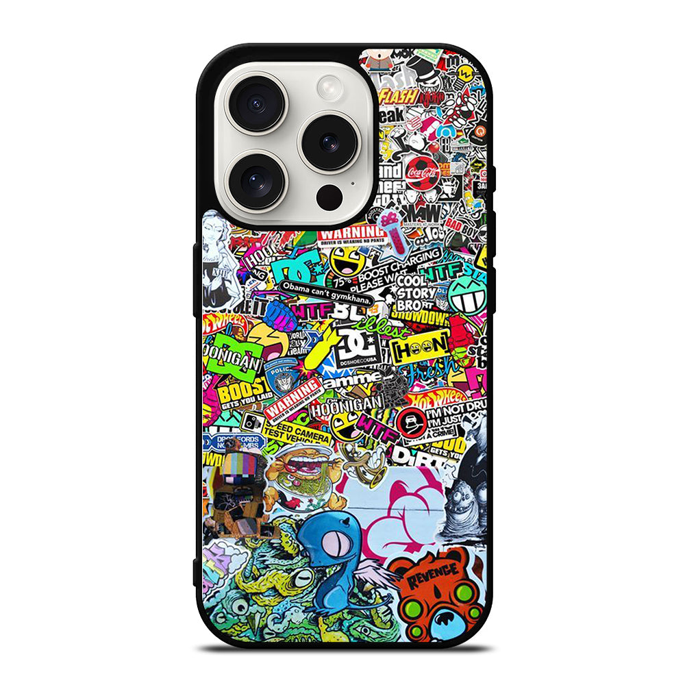 DC STICKER BOMB 2 iPhone 15 Pro Case Cover