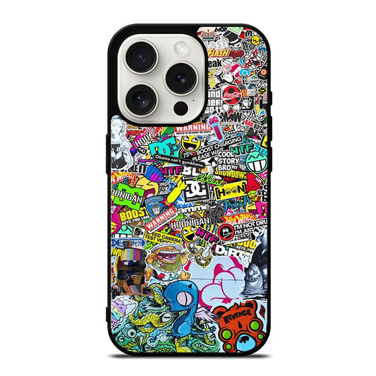 DC STICKER BOMB 2 iPhone 15 Pro Case Cover