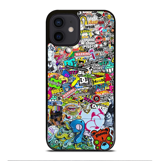 DC STICKER BOMB 2 iPhone 12 Mini Case Cover