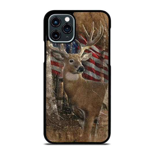 DEER HUNTING AMERICAN FLAG iPhone 11 Pro Case Cover