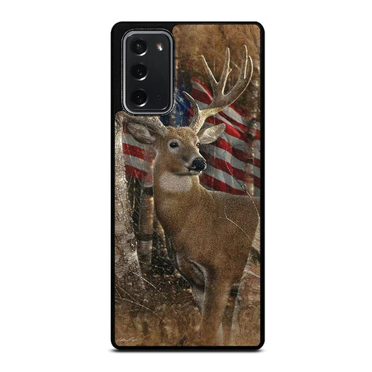 DEER HUNTING AMERICAN FLAG Samsung Galaxy Note 20 Case Cover