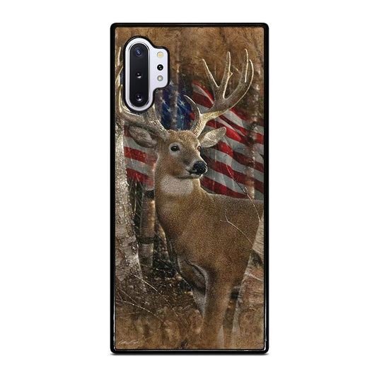 DEER HUNTING AMERICAN FLAG Samsung Galaxy Note 10 Plus Case Cover