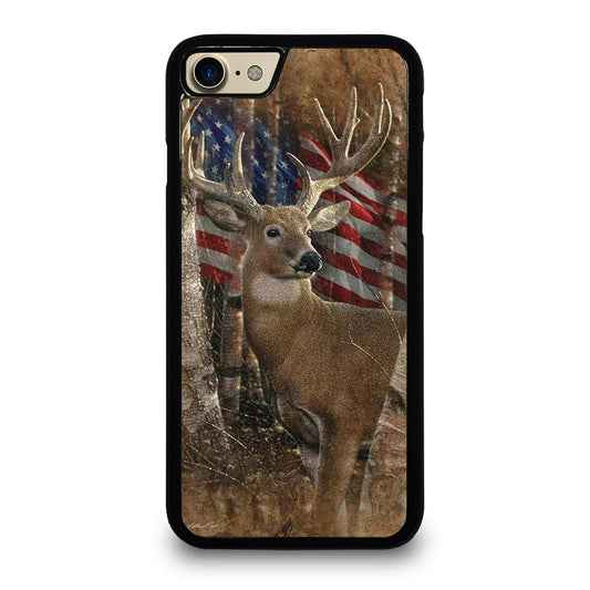 DEER HUNTING AMERICAN FLAG iPhone 7 / 8 Case Cover