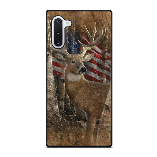 DEER HUNTING AMERICAN FLAG Samsung Galaxy Note 10 Case Cover