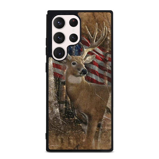 DEER HUNTING AMERICAN FLAG Samsung Galaxy S23 Ultra Case Cover