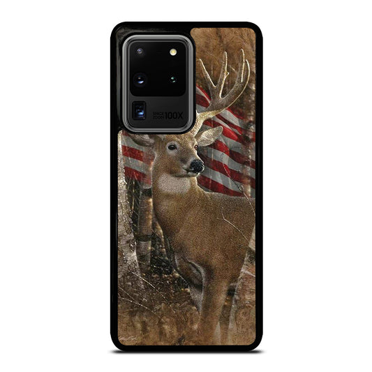 DEER HUNTING AMERICAN FLAG Samsung Galaxy S20 Ultra Case Cover