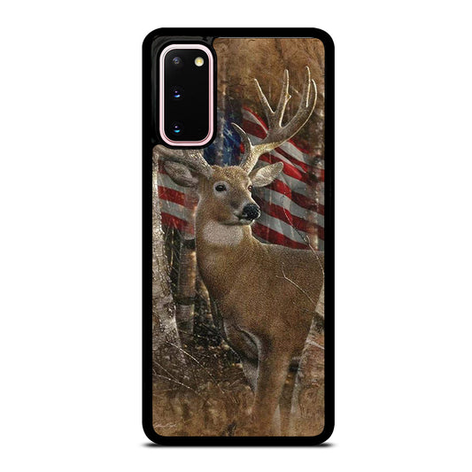 DEER HUNTING AMERICAN FLAG Samsung Galaxy S20 Case Cover