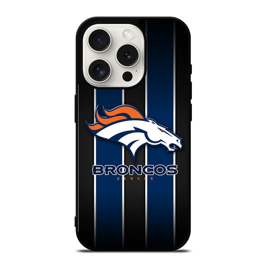 DENVER BRONCOS STRIPE LOGO iPhone 15 Pro Case Cover