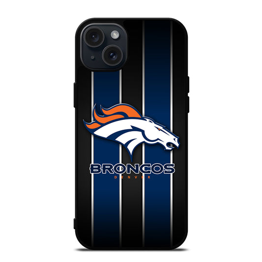 DENVER BRONCOS STRIPE LOGO iPhone 15 Plus Case Cover