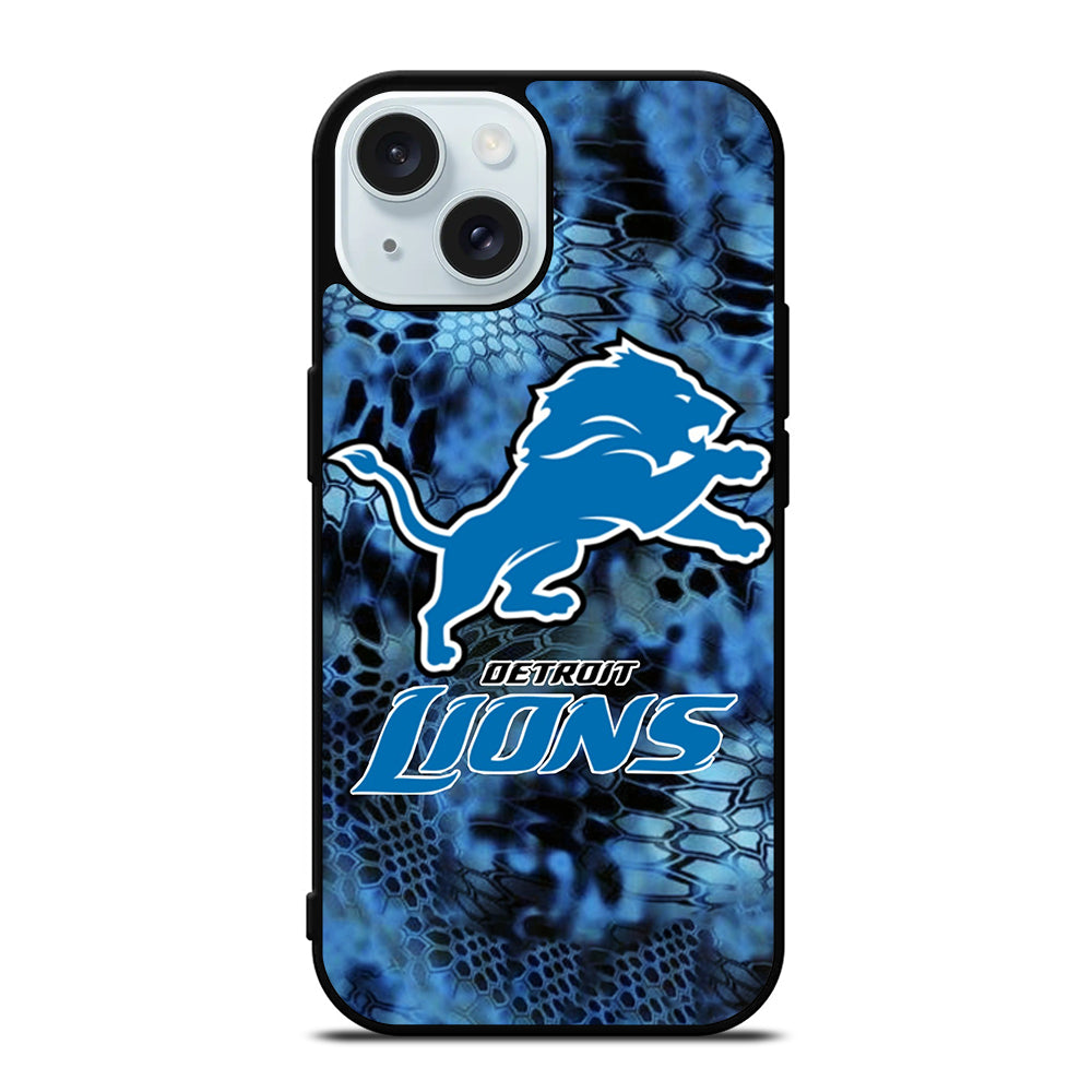 DETROIT LIONS NFL LOGO iPhone 15 Case Cover