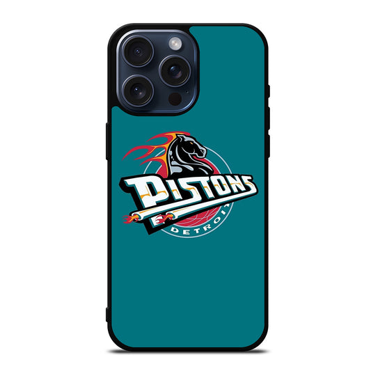 DETROIT PISTONS LOGO BASKETBALL iPhone 15 Pro Max Case Cover