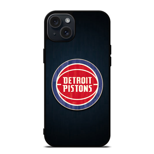 DETROIT PISTONS WOODEN LOGO iPhone 15 Plus Case Cover