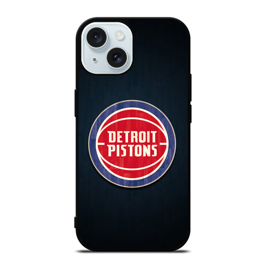 DETROIT PISTONS WOODEN LOGO iPhone 15 Case Cover