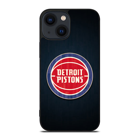 DETROIT PISTONS WOODEN LOGO iPhone 14 Plus Case Cover