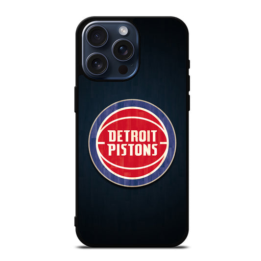 DETROIT PISTONS WOODEN LOGO iPhone 15 Pro Max Case Cover