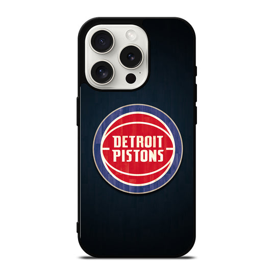 DETROIT PISTONS WOODEN LOGO iPhone 15 Pro Case Cover