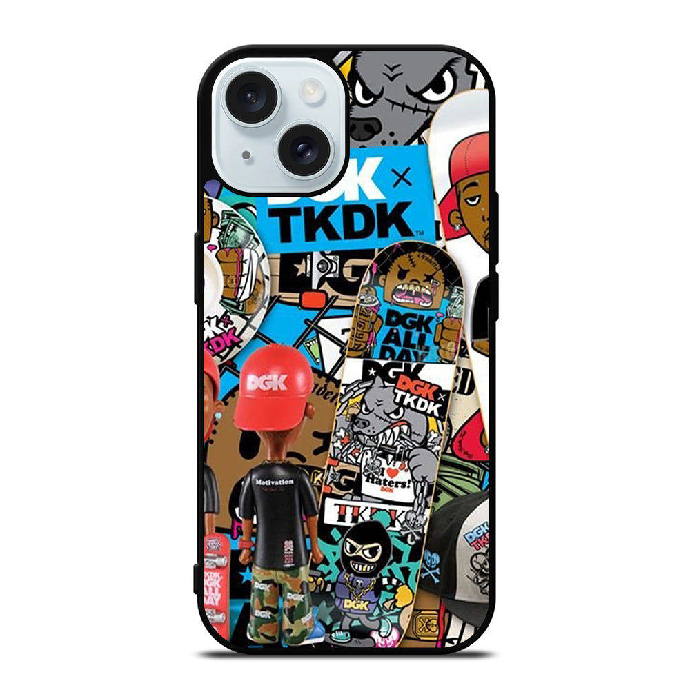 DGK SKATEBOARDING COLLAGE iPhone 15 Case Cover