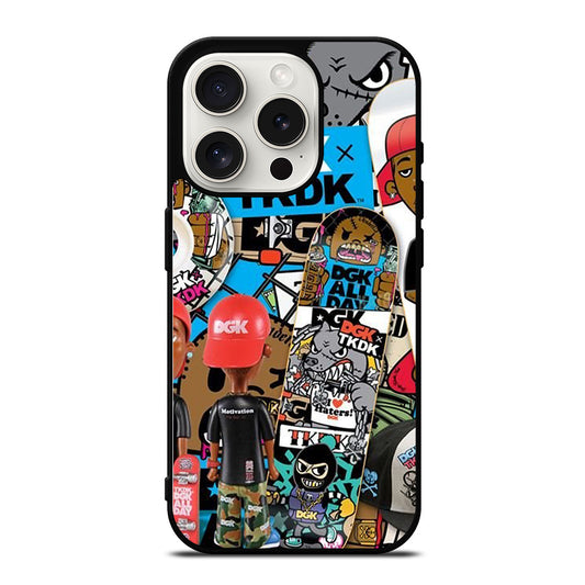DGK SKATEBOARDING COLLAGE iPhone 15 Pro Case Cover