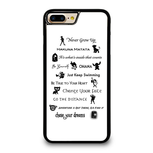 DISNEY LESSONS BLACK QUOTE iPhone 7 / 8 Plus Case Cover