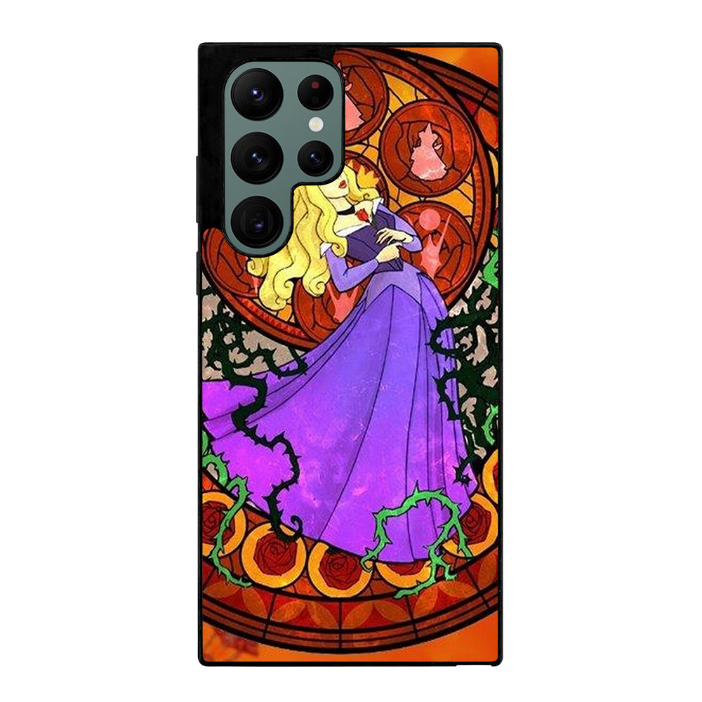 DISNEY SLEEPING BEAUTY STAINED GLASS Samsung Galaxy S22 Ultra Case Cover