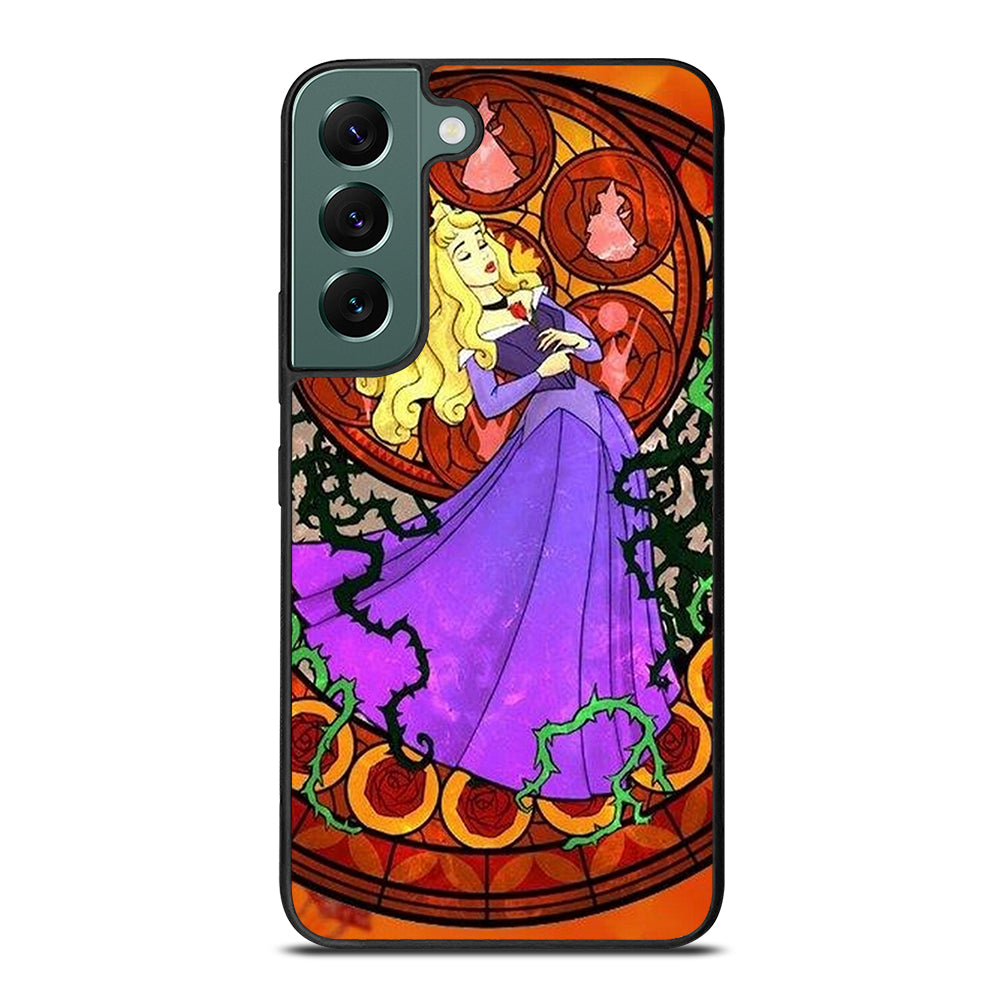 DISNEY SLEEPING BEAUTY STAINED GLASS Samsung Galaxy S22 Case Cover