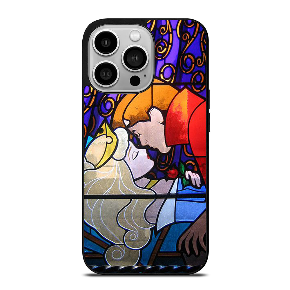 DISNEY SLEEPING BEAUTY STAINED GLASS 2 iPhone 14 Pro Case Cover