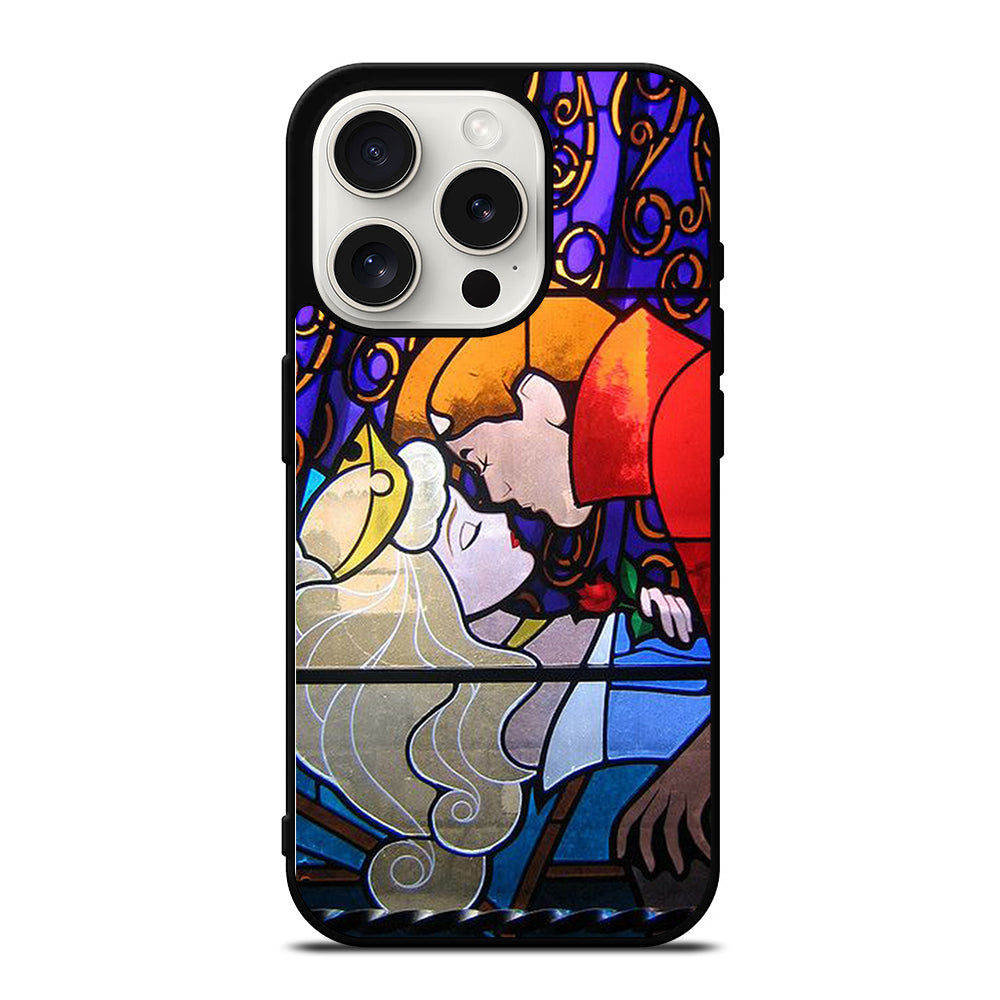 DISNEY SLEEPING BEAUTY STAINED GLASS 2 iPhone 15 Pro Case Cover