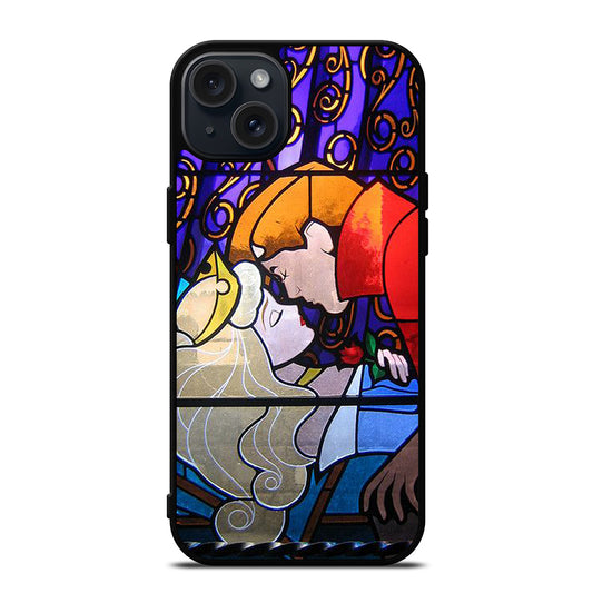 DISNEY SLEEPING BEAUTY STAINED GLASS 2 iPhone 15 Plus Case Cover