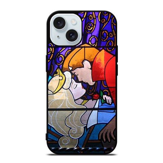 DISNEY SLEEPING BEAUTY STAINED GLASS 2 iPhone 15 Case Cover