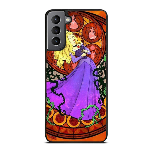 DISNEY SLEEPING BEAUTY STAINED GLASS Samsung Galaxy S21 Plus Case Cover