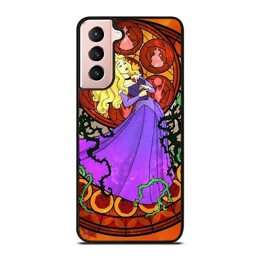 DISNEY SLEEPING BEAUTY STAINED GLASS Samsung Galaxy S21 Case Cover