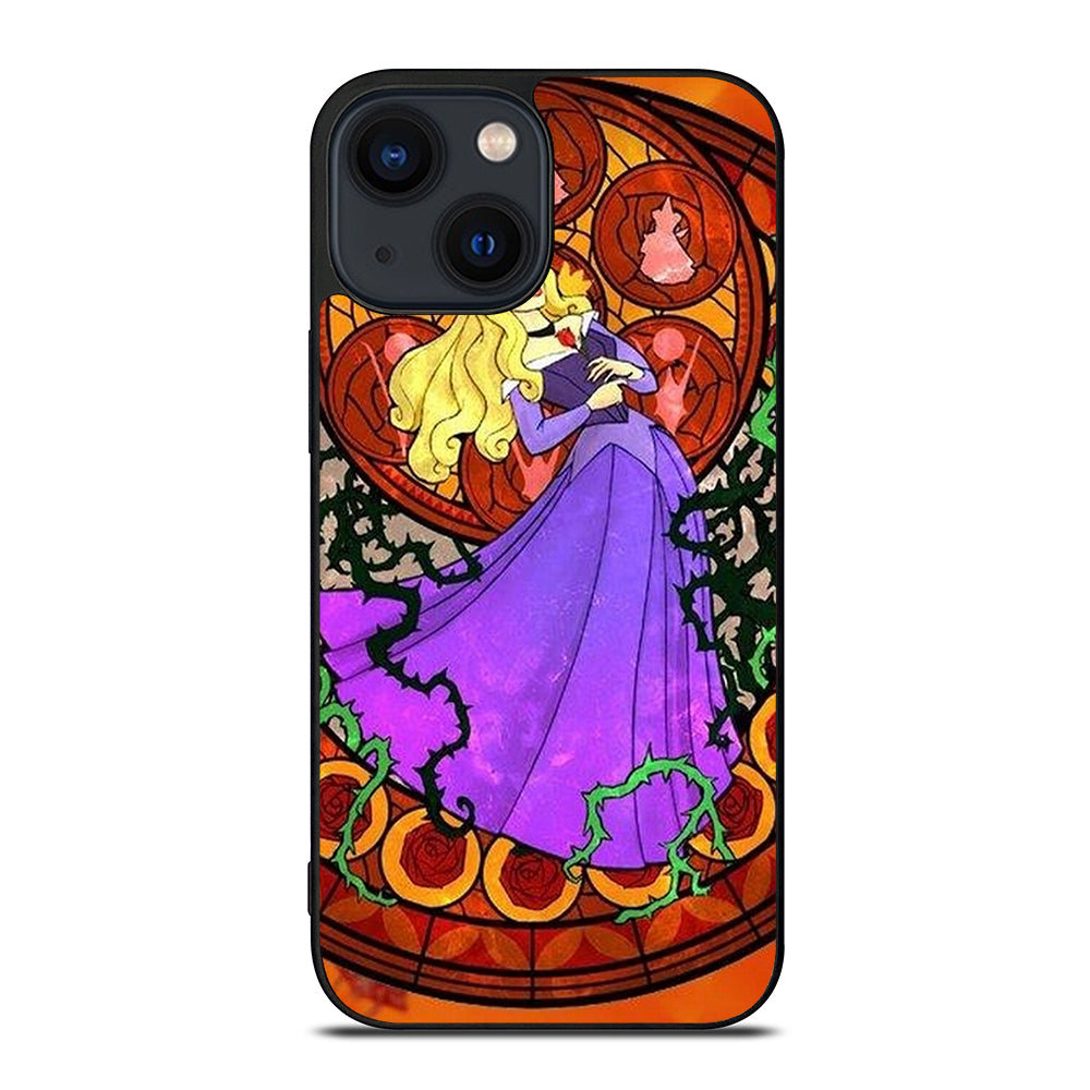 DISNEY SLEEPING BEAUTY STAINED GLASS iPhone 14 Plus Case Cover