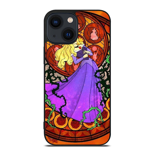DISNEY SLEEPING BEAUTY STAINED GLASS iPhone 14 Plus Case Cover