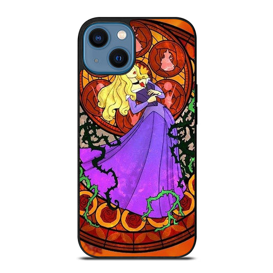 DISNEY SLEEPING BEAUTY STAINED GLASS iPhone 14 Case Cover